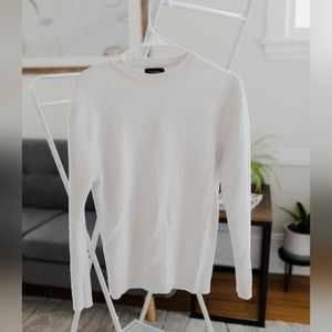 Pull and Bear White Waffle Knit Sweater